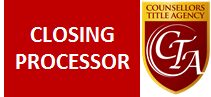Logo with text 'Closing Processor' and a shield emblem.
