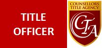 Title Officer logo with red and gold colors.