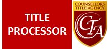 Partial logo with 'TITLE PROCESSOR' text and a shield emblem.