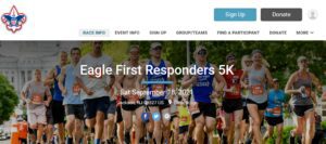 Runners participating in the Eagle First Responders 5K race event.