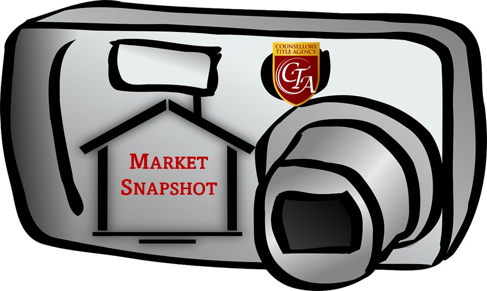 Illustration of a camera with the words 'Market Snapshot' and a logo.