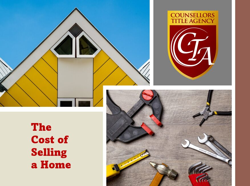 Tools and a house roof symbolize home repair costs.