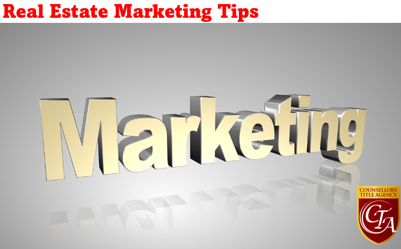 Real estate marketing tips promotional banner.