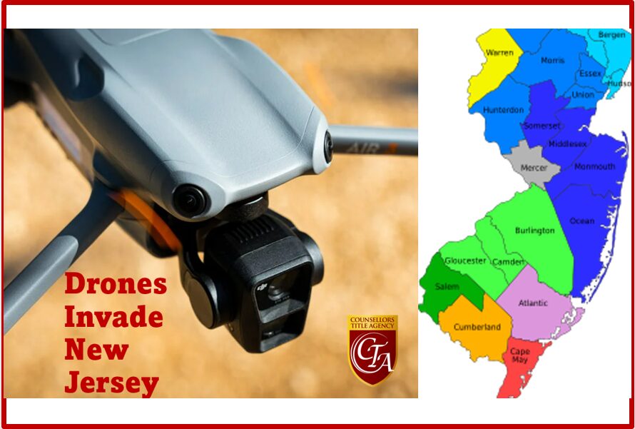 Drone camera focused on a surveillance mission in New Jersey.