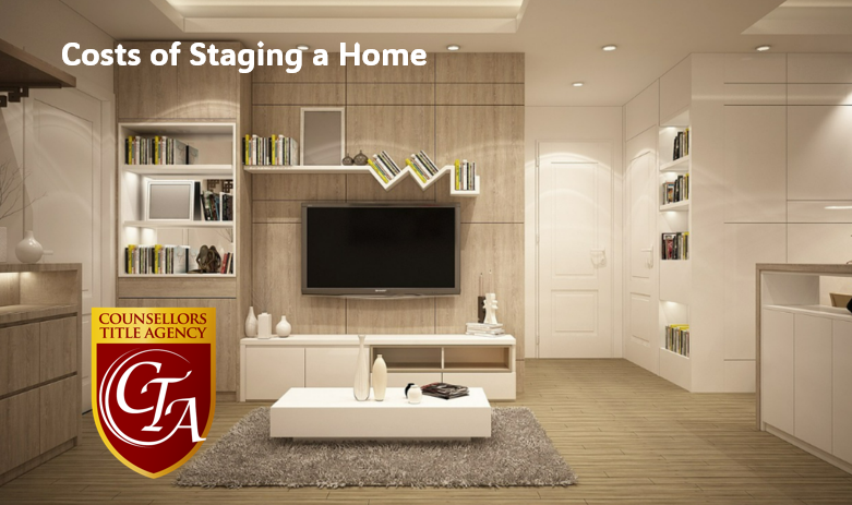 Modern living room with TV and shelves.