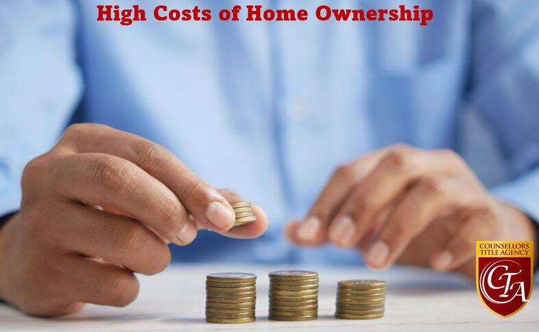 Counting coins for home ownership costs.