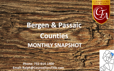 July Sales for Bergen & Passaic Counties
