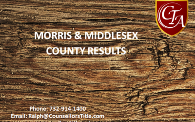 August Sales for Morris & Middlesex Conties