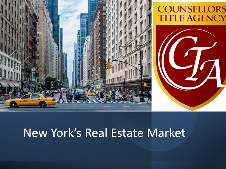 Busy New York City street with tall buildings representing real estate market.