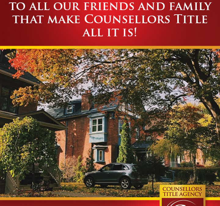 Happy Thanksgiving From Counsellors Title Agency