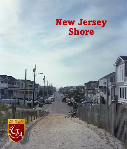 Pathway leading to New Jersey Shore homes.