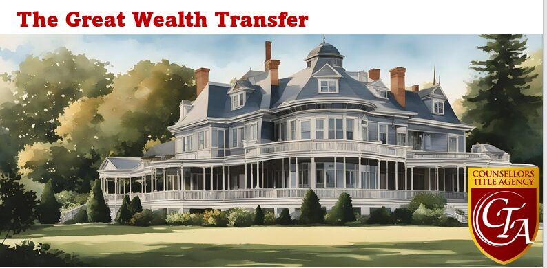 Large Victorian-style mansion illustrating wealth transfer.