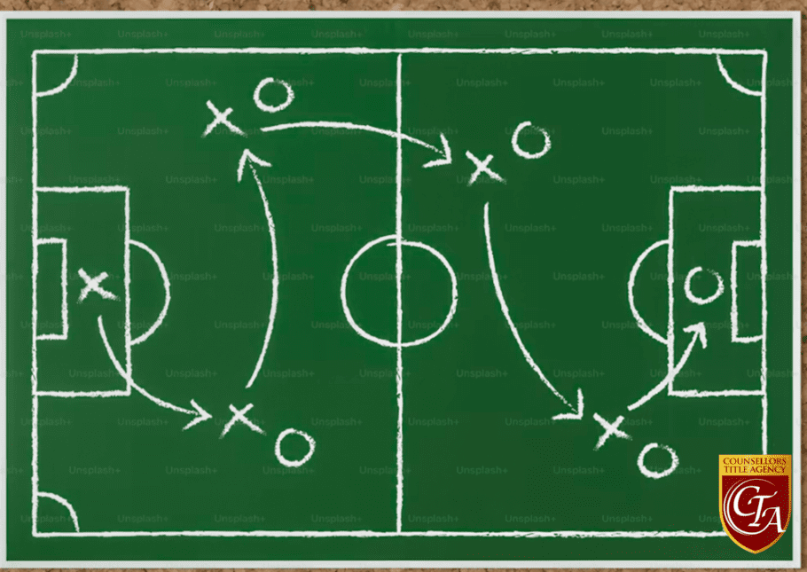 Chalkboard soccer strategy for first-time buyers.