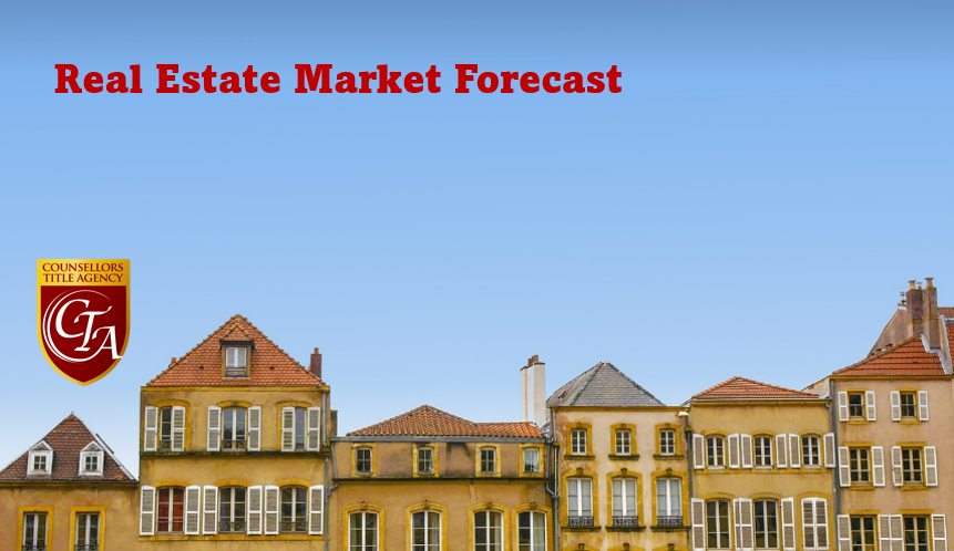 Real Estate Market Forecast, row of houses.