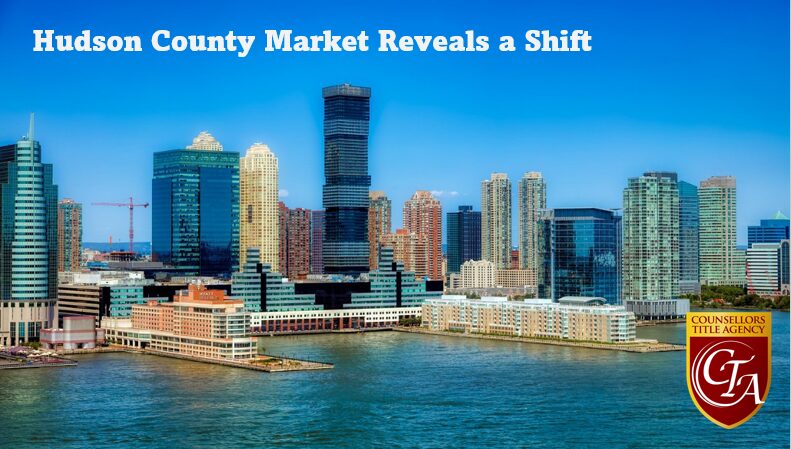 Hudson County skyline with market shift text.